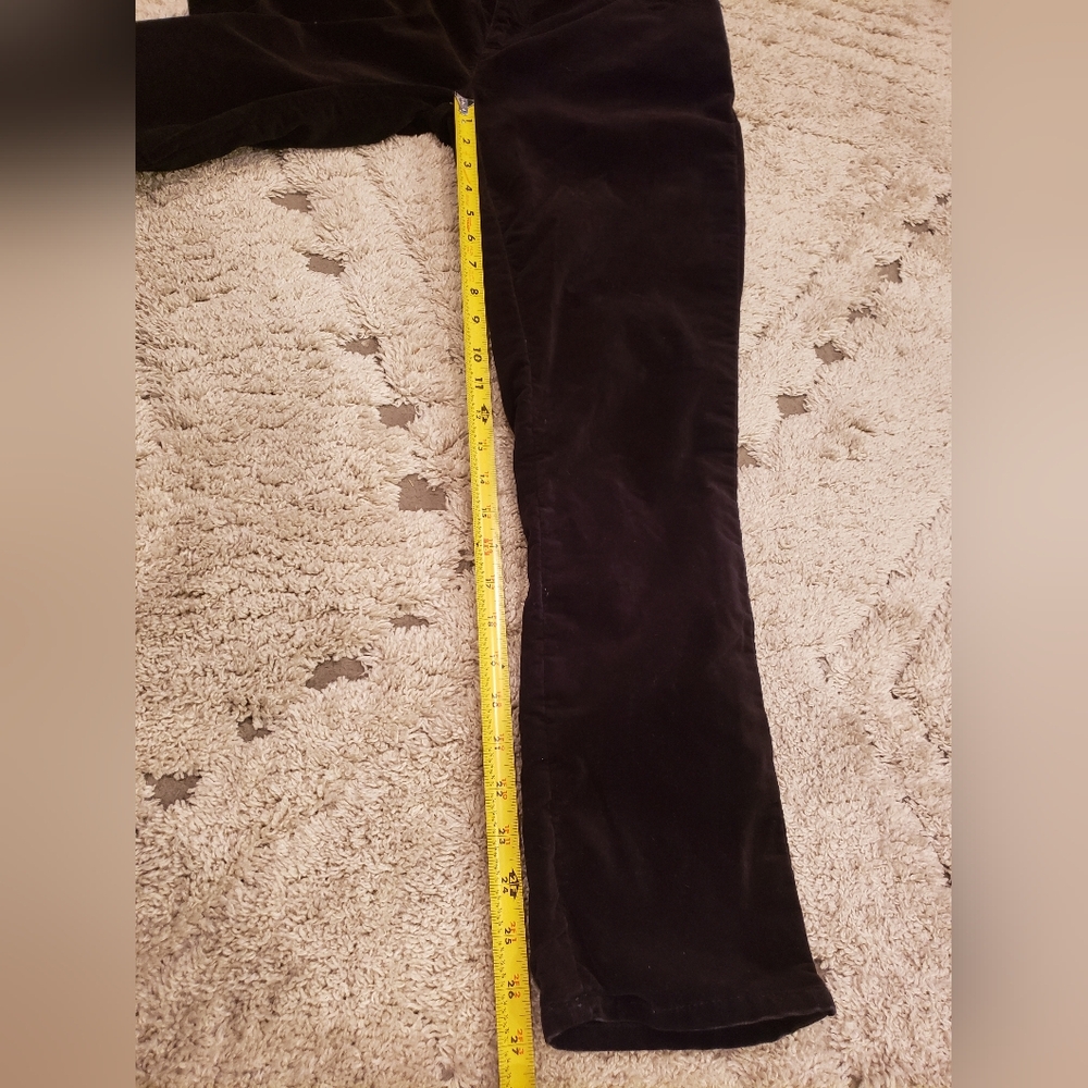 Talbots Flawless Five Pocket Black Velvety Pants Women's Size 14P Straight Leg - Picture 10 of 13